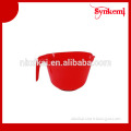 Plastic mixing bowl with handle